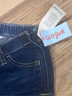 Cat & Jack ADAPTIVE Dark Blue Stretch Denim Jeggings